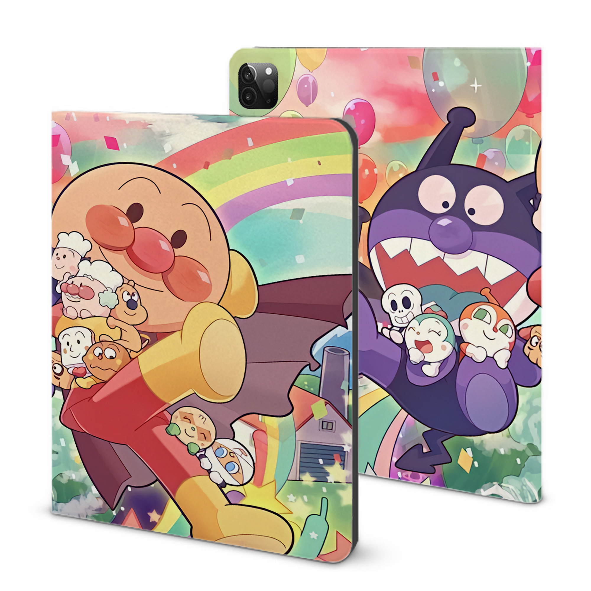 （画像用） アンパンマン Anpanman IPadケース ペンホルダー付き ブックスタイルデザイン